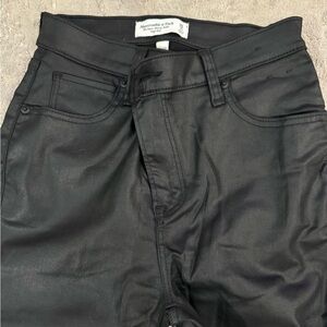 Abercrombie & Fitch Shiny Black Skinny Pants